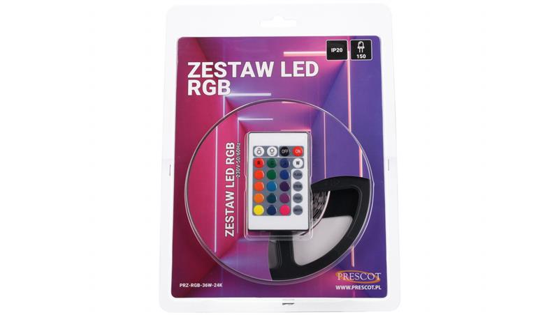 Zestaw led RGB 36W 150led 24key IP20 blister-58987