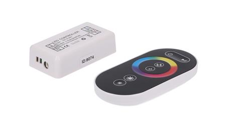 Sterownik LED RGB 3x4A touch RF czarny 12-24V Prescot-51317