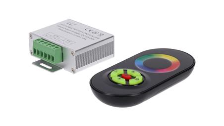 Sterownik LED RGB 3x6A touch RF czarny 12-24V Prescot-51319