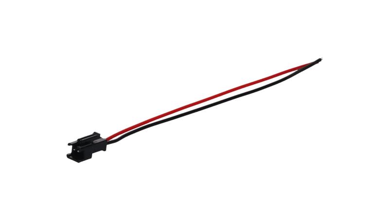 Gniazdo 2-pin czarne przewód 8cm 24awg-55731