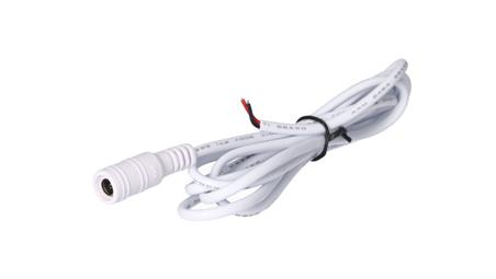 Gniazdo DC 5.5x2.5 przewód biały 150cm 22awg-55733