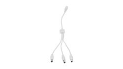 Rozgałęźnik DC 5.5X2.1 3W-1G biały 32cm 22/20awg-55735