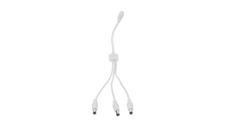 Rozgałęźnik DC 5.5X2.1 3W-1G biały 32cm 22/20awg-55735