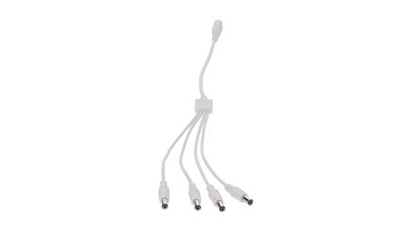 Rozgałęźnik DC 5.5X2.1 4W-1G biały 32cm 22/20awg-55736