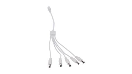 Rozgałęźnik DC 5.5X2.1 5W-1G biały 32cm 22/20awg-55231