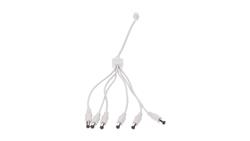Rozgałęźnik DC 5.5X2.1 6W-1G biały 32cm 22/20awg-55737