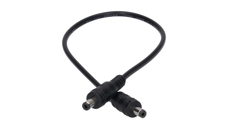 Przedłużka DC 5.5/2.1 1W-1W czarna 30cm 22/20awg-55738