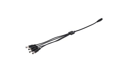 Rozgałęźnik DC 5.5X2.1 4W-1G czarny 33cm 22/20awg-55772