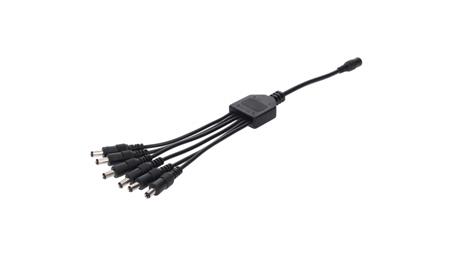 Rozgałęźnik DC 5.5X2.1 6W-1G czarny 24cm 22/20awg-55774