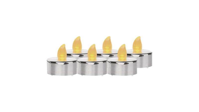 Świeczki tealight srebrne 6x CR2032, vintage, kpl. 6 szt DCCV12-49472 Świeczki tealight srebrne 6x CR2032, vintage, kpl. 6 szt DCCV12-49472