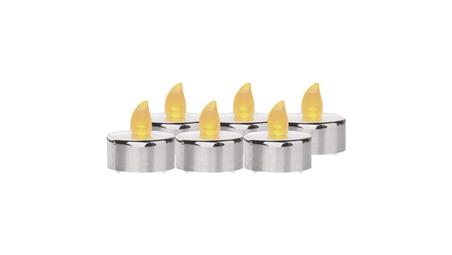 Świeczki tealight srebrne 6x CR2032, vintage, kpl. 6 szt DCCV12-49472