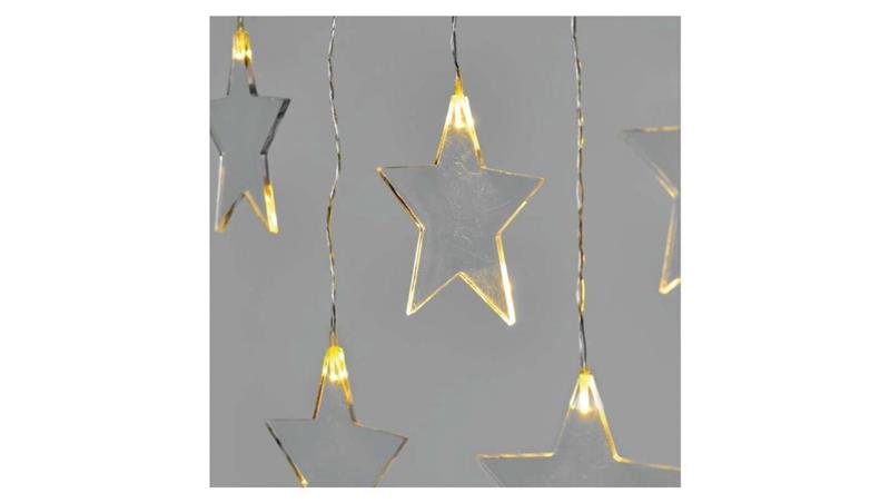 Dekoracje - 8 LED sople gwiazdki 45x84 cm ciepła biel, IP44, timer DCGW02-49422