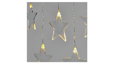 Dekoracje - 8 LED sople gwiazdki 45x84 cm ciepła biel, IP44, timer DCGW02-49422