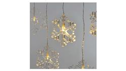 Dekoracje - 8 LED sople śnieżynki 45x84 cm ciepła biel, IP44 DCGW06-49436