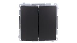 Simon Basic Łącznik świecznikowy (moduł) 10AX, 250V, szybkozłącza, czarny BMW5.01/49-33118