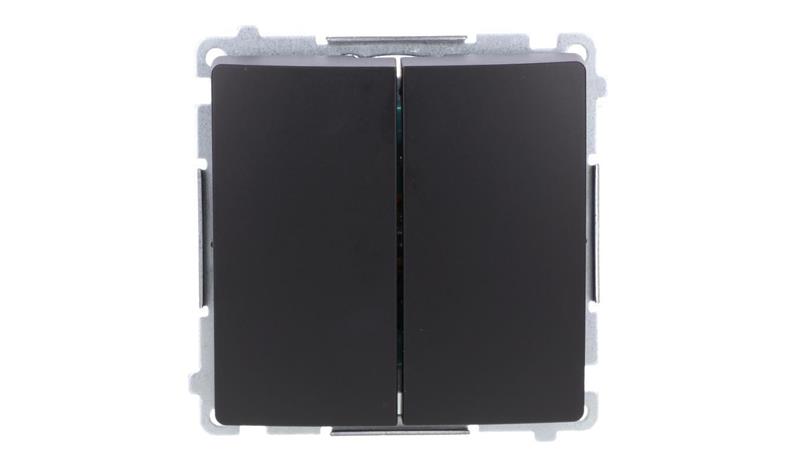 Simon Basic Łącznik świecznikowy (moduł) 10AX, 250V, szybkozłącza, czarny BMW5.01/49-33118