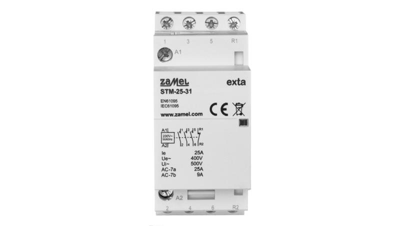 Stycznik modułowy cewka 25A 230V AC 3xZ 1xR TH35 EXTA ZAMEL STM-25-31 EXT10000292-25076