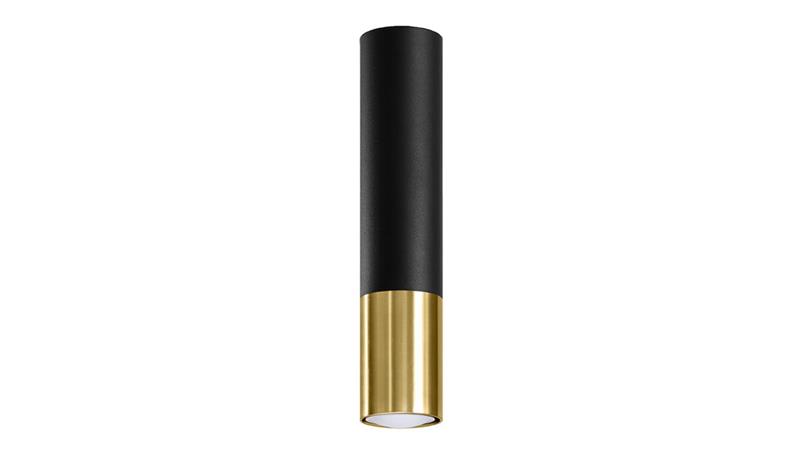 Plafon LOOPEZ czarny/złoty SL.0951 SOLLUX-57768