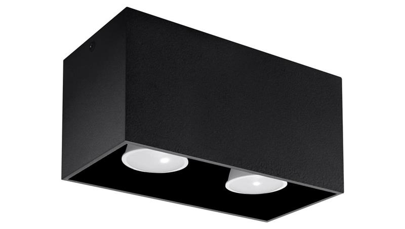 Plafon QUAD MAXI Czarny SL.0381 SOLLUX-57659