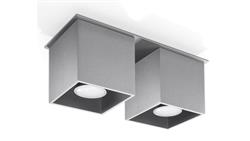 Plafon QUAD 2 Szary SL.0064 SOLLUX-57788