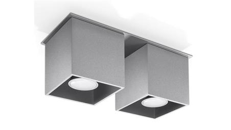 Plafon QUAD 2 Szary SL.0064 SOLLUX-57788