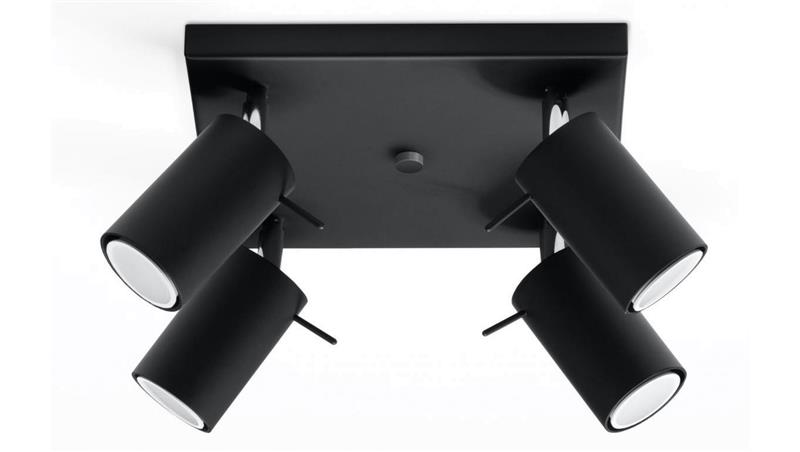Plafon RING 4 Czarny SL.0094 SOLLUX-57760