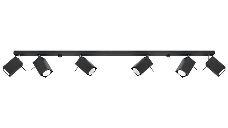 Plafon MERIDA 6L Czarny SL.0460 SOLLUX-57713