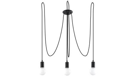 Żyrandol EDISON 3 Czarny SL.0370 SOLLUX-60726