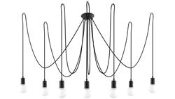 Żyrandol EDISON 7 Czarny SL.0372 SOLLUX-60727