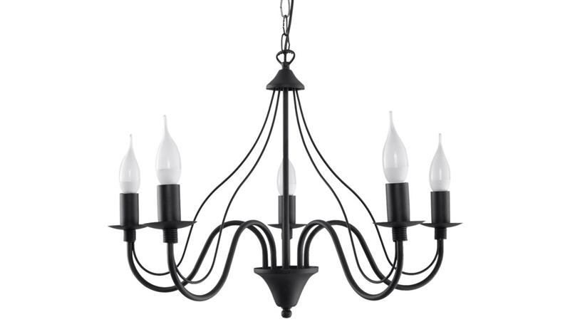 Żyrandol MINERWA 5 Czarny SL.0218 SOLLUX-60774 Żyrandol MINERWA 5 Czarny SL.0218 SOLLUX-60774