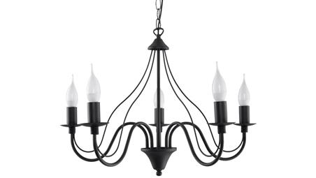 Żyrandol MINERWA 5 Czarny SL.0218 SOLLUX-60774
