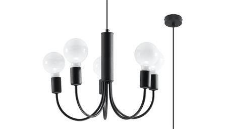 Żyrandol PICCOLO 5 czarny SL.0855 SOLLUX-60764