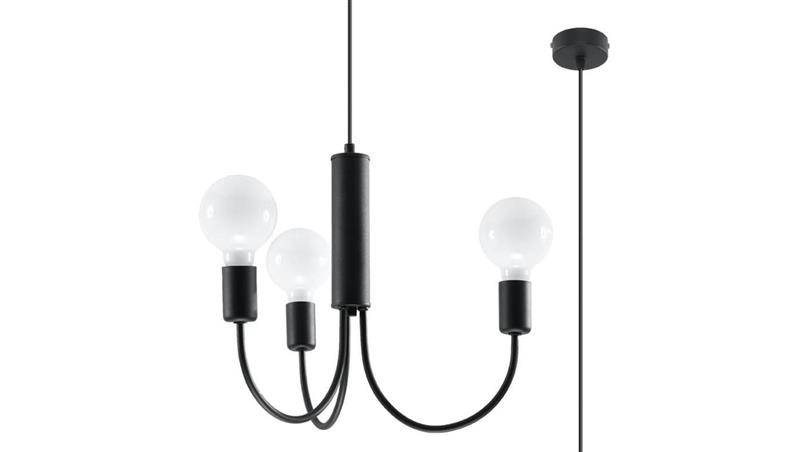 Żyrandol PICCOLO 3 czarny SL.0856 SOLLUX-60763 Żyrandol PICCOLO 3 czarny SL.0856 SOLLUX-60763