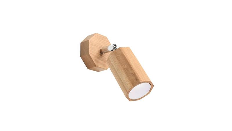 Kinkiet ZEKE dąb GU10 1x40W IP20 SL.1028 SOLLUX-59682