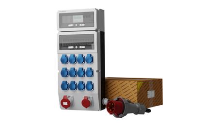 Rozdzielnica budowlana z licznikiem MID i kablem eXT-S/FI SKH 32A 16A 12x230V Mennekes Doktorvolt 8218-66510