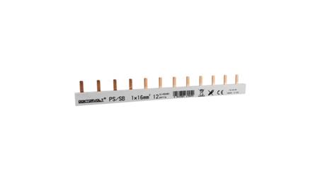 Szyna łączeniowa sztyftowa PS/SB obustronnie izolowana 1-fazowa 12-modułowa 16mm2 DV 9450-26724