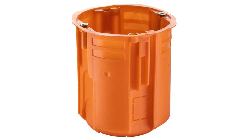 Puszka podtynkowa 60 mm supergłęboka 80 mm łączona za pomocą łącznika ZV60GFw pomarańczowa 33335008-75550