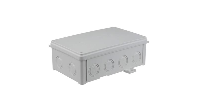 Puszka naścienna 188x118X68 mm, bezhalogenowa, samogasnąca, odporna na UV, IP67, UL94 V0, N110x180S szara 35270202-74783