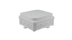 Puszka naścienna 188x188X88 mm, bezhalogenowa, samogasnąca, odporna na UV, IP67, UL94 V0, N180x180S szara 35300202-74884