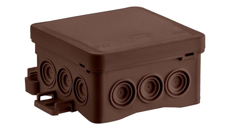 Puszka naścienna 75x40x75mm z dławnicą zintegrowaną samozatrzaskowa bezhalogenowa odporna na UV 35360115-74835