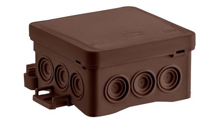 Puszka naścienna 75x40x75mm z dławnicą zintegrowaną samozatrzaskowa bezhalogenowa odporna na UV 35360115-74835