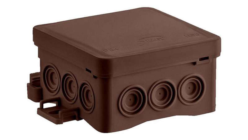 Puszka naścienna 85x40x85mm z dławnicą zintegrowaną samozatrzaskowa bezhalogenowa odporna na UV 35346115-74802