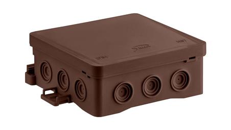 Puszka naścienna 100x40x100mm z dławnicą zintegrowaną samozatrzaskowa bezhalogenowa odporna na UV 35349115-74908