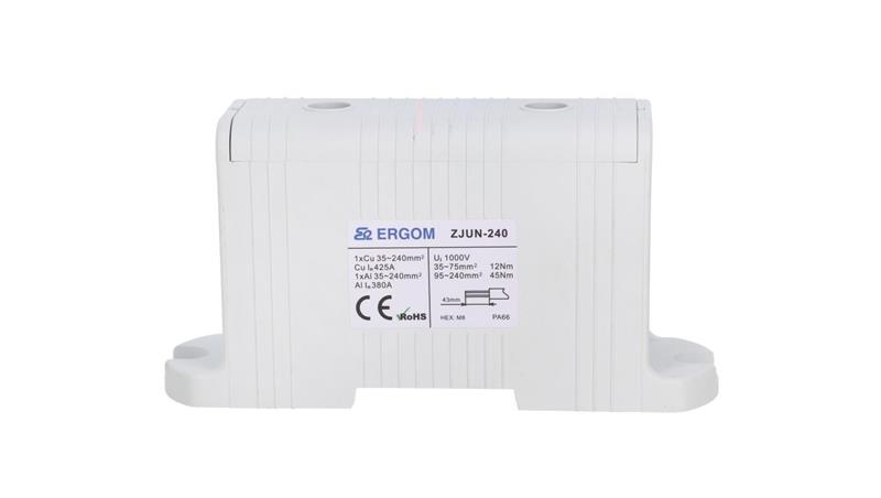 Złączka szynowa 1-torowa ZJUN-240 240mm2 szara R34RR-07010011001-64743