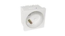 Modularne gniazdo elektryczne ALANTEC 2P+Z, 45x45, standardowe, białe PZ016-43232