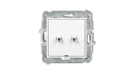 MINI Mechanizm łącznika świecznikowego w stylu amerykańskim biały mat 25MWPUS-2-33322
