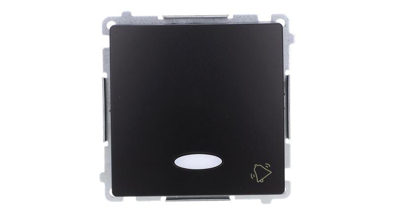 Simon Basic Przycisk dzwonek z podświetleniem LED (moduł) 10AX, 250V, szybkozłącza, czarny BMD1L.01/49-29485