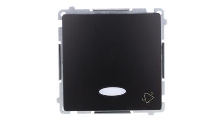 Simon Basic Przycisk dzwonek z podświetleniem LED (moduł) 10AX, 250V, szybkozłącza, czarny BMD1L.01/49-29485