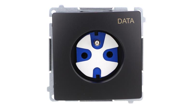 Simon Basic Gniazdo wtyczkowe DATA z uziemieniem i kluczem uprawniającym (moduł) 16A, 250V, zaciski śrubowe czarny BMGD1.01/49-4 Simon Basic Gniazdo wtyczkowe DATA z uziemieniem i kluczem uprawniającym (moduł) 16A, 250V, zaciski śrubowe czarny BMGD1.01/49-4