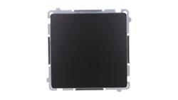 Simon Basic Przycisk pojedynczy rozwierny bez piktogramu (moduł) 10AX, 250V, zaciski śrubowe czarny BMPR1.01/49-31600